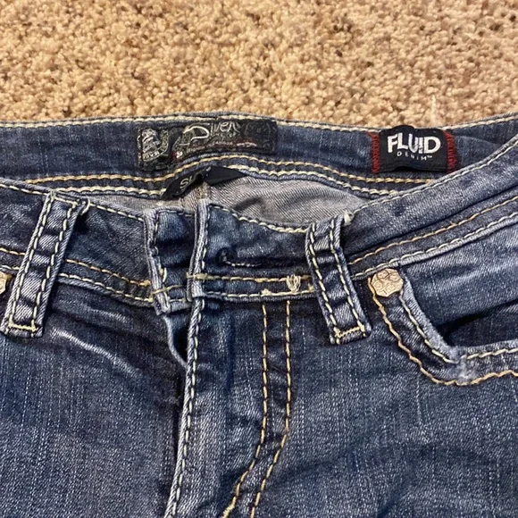 Only worn once straight wide leg Silver jeans - Picture 2 of 3